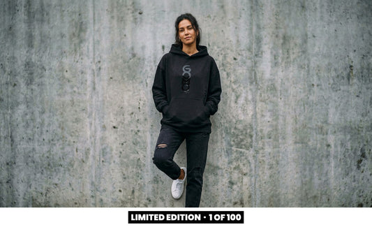 Hoodie - Grandmother GOMO Limited - Black on Black