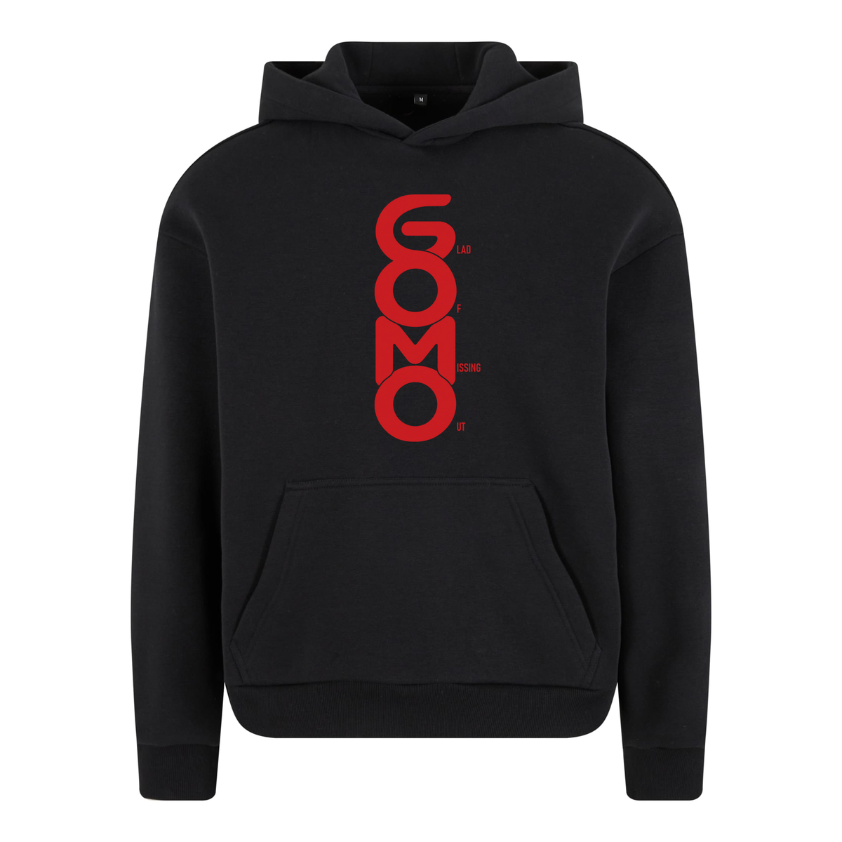 Hoodie - GOMO Red on Black