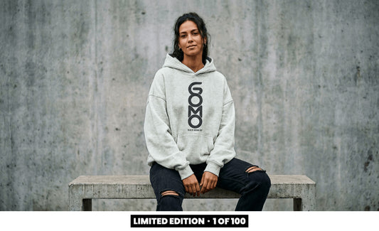 Hoodie - Grandmother GOMO Limited - Black on Grey